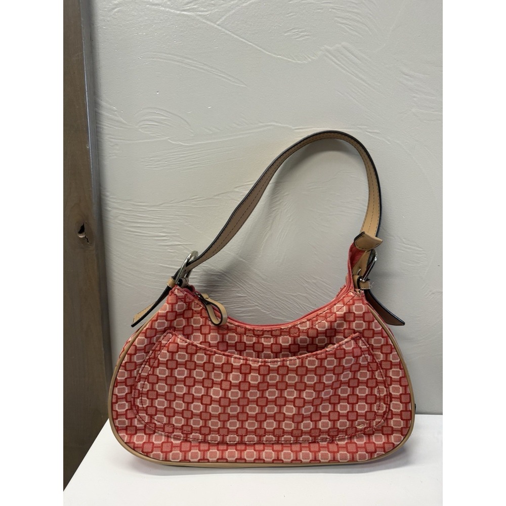 Y2K Nine West Shoulder Bag Geometric Pattern Red Small Purse Bag